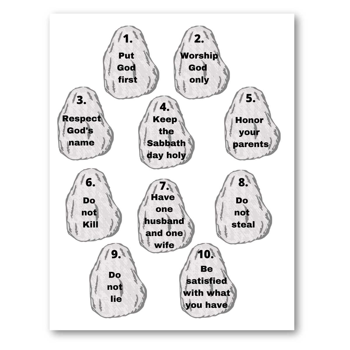 10 commandment printable 10 commandment printable