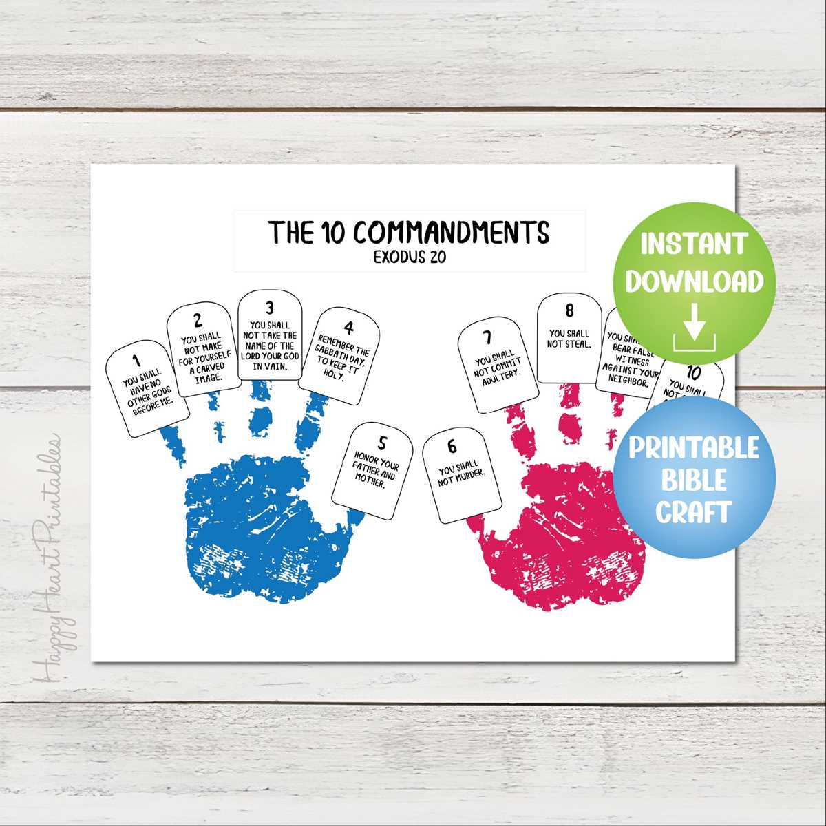 10 commandments craft printables