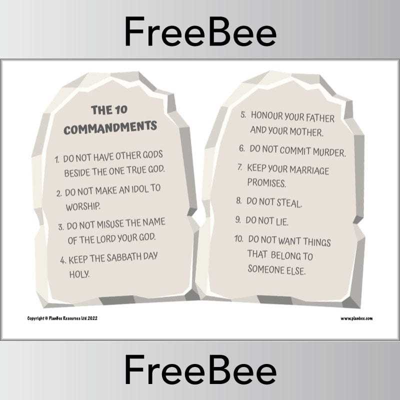 10 commandments poster printable