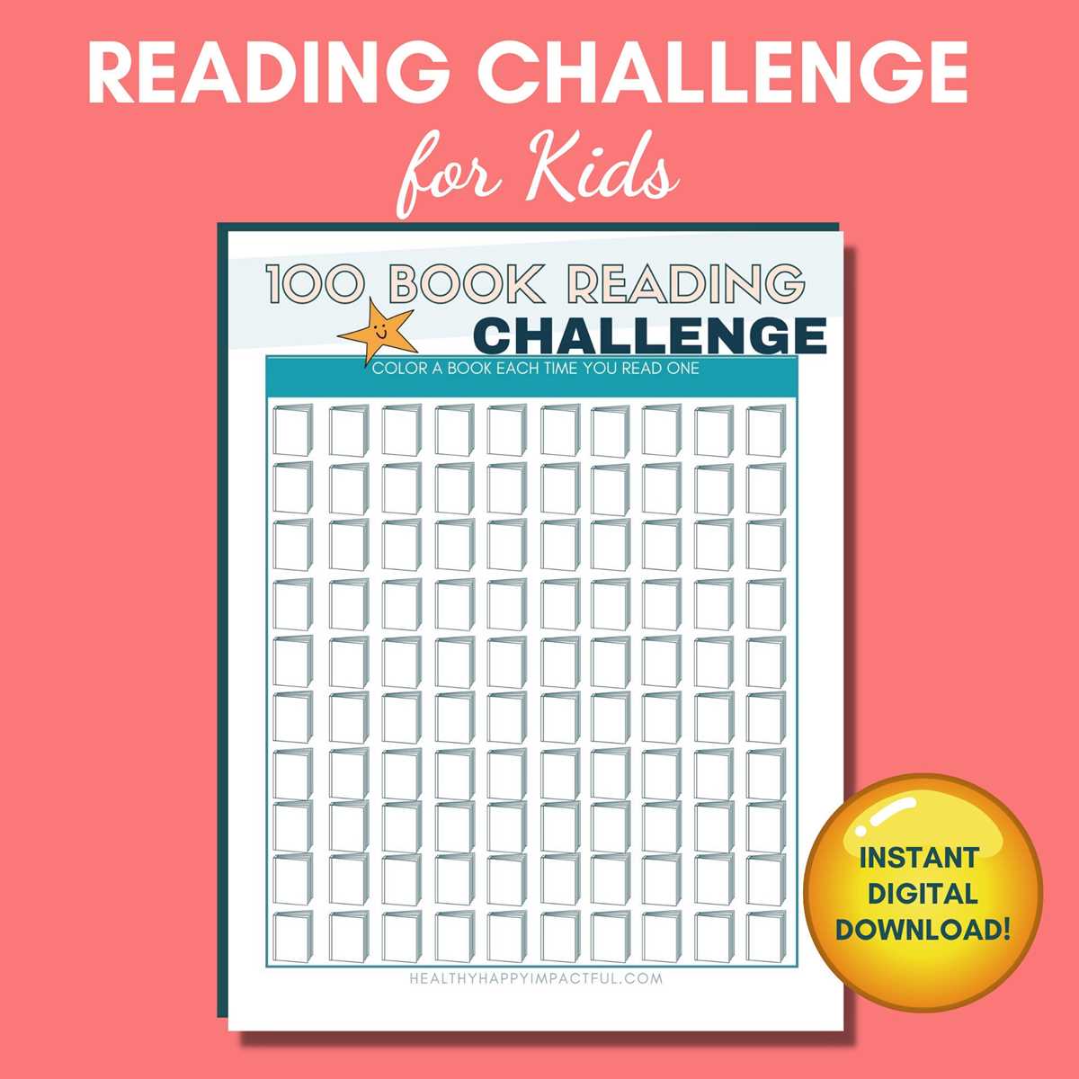 100 book challenge printable