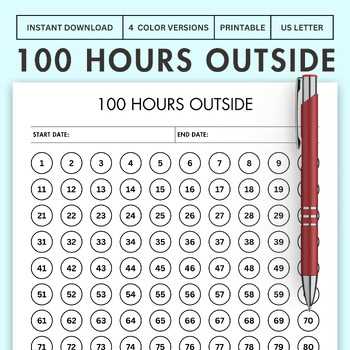 1000 hours outside printable