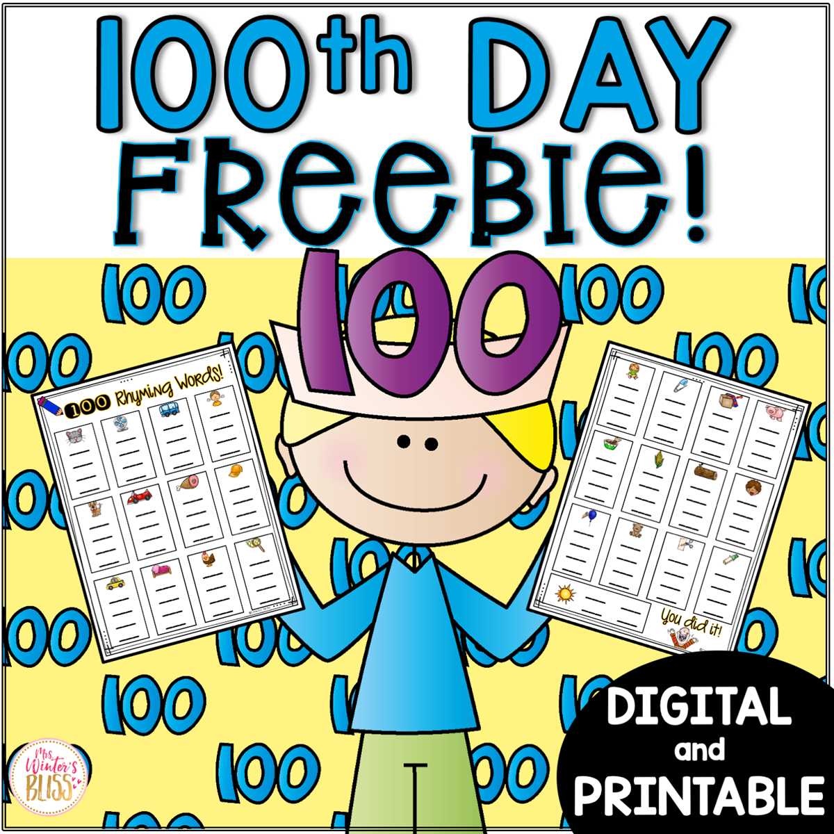 100th day free printables 100th day free printables