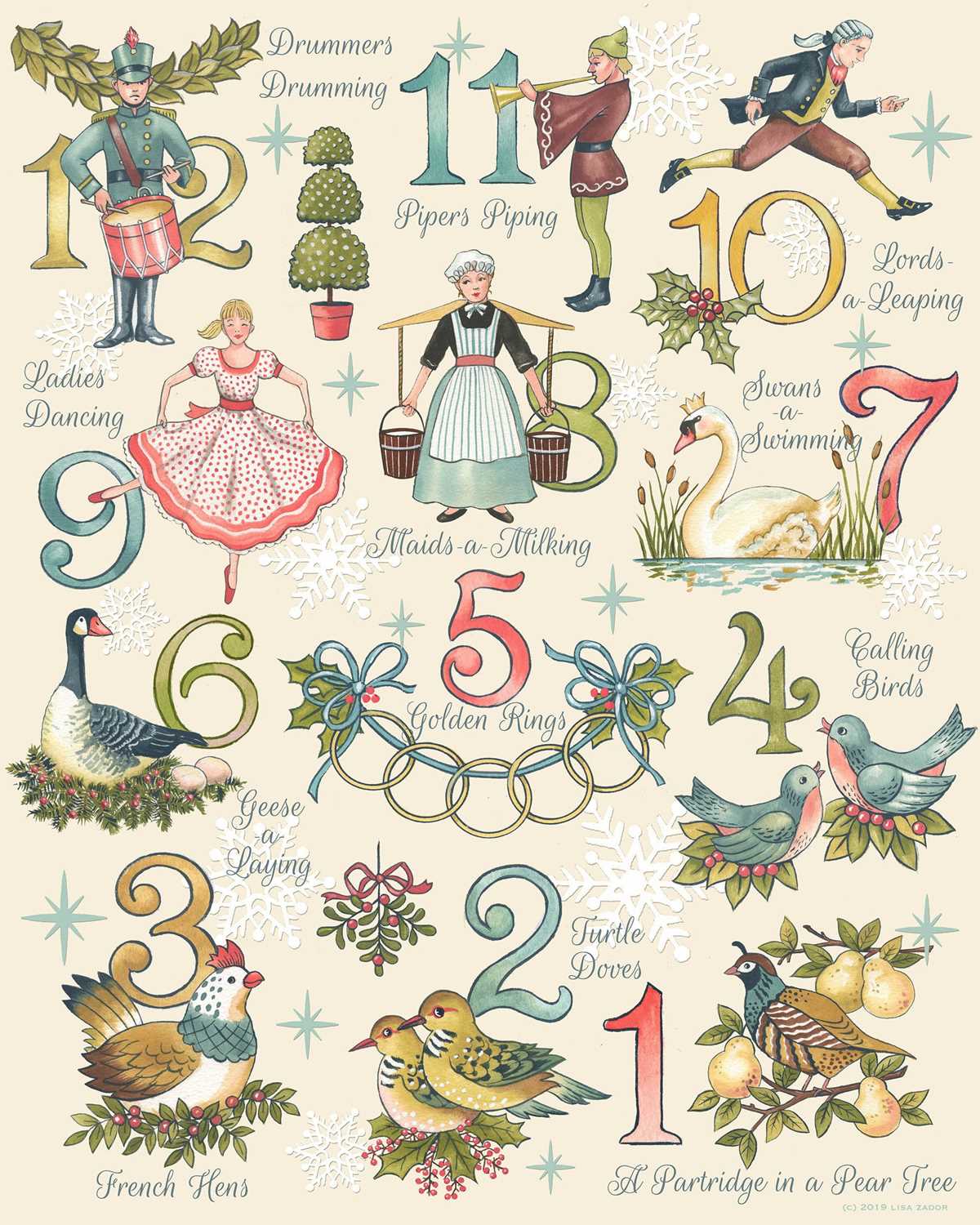 12 days of christmas printable 12 days of christmas printable