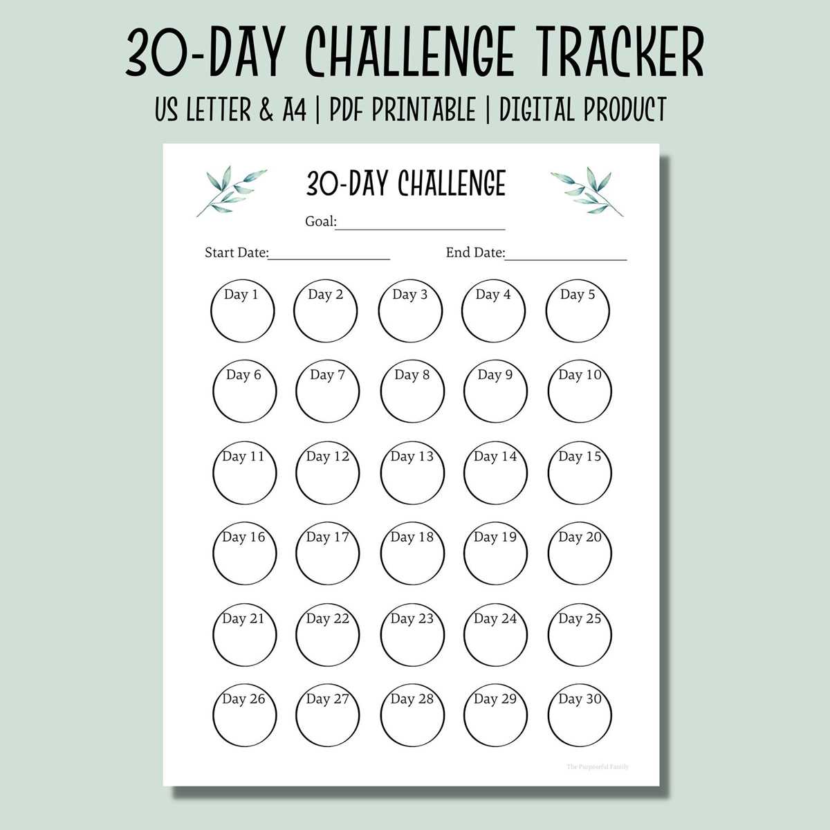 30 day habit tracker printable free