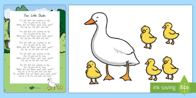 5 little ducks printable