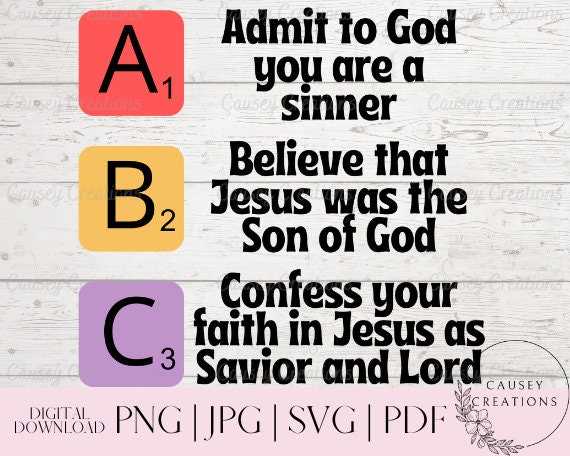 abc of salvation printable