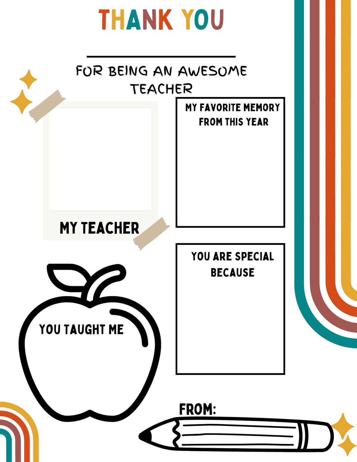 about my teacher printable free