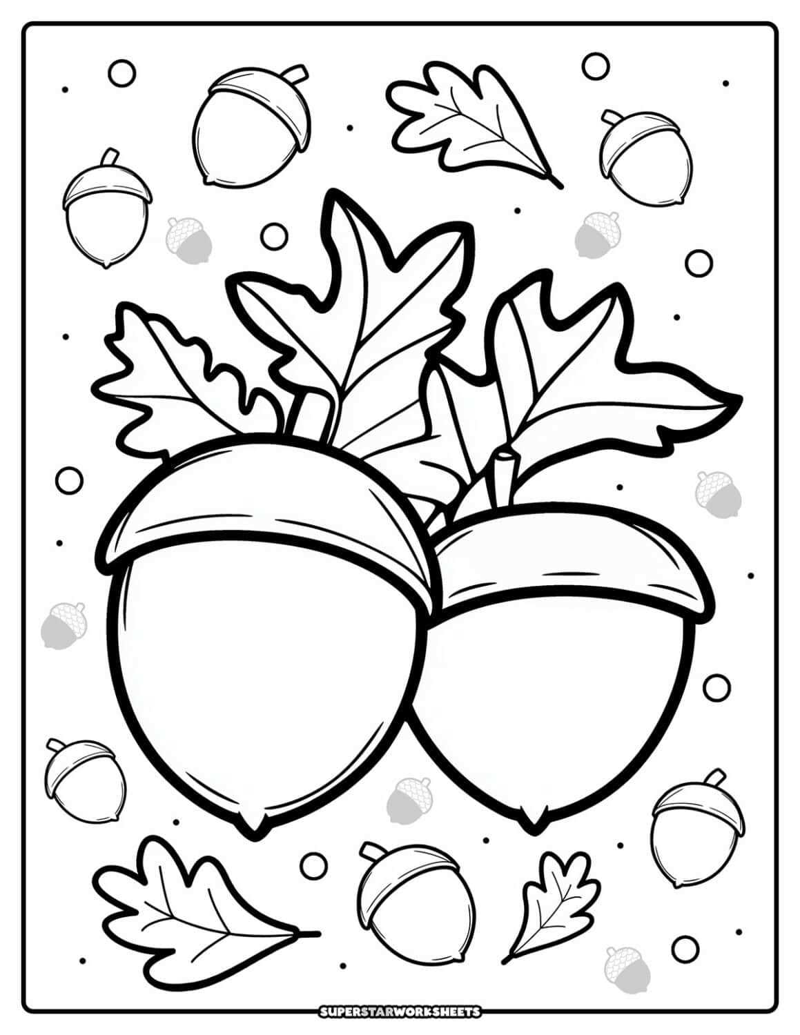 acorn coloring page printable acorn coloring page printable