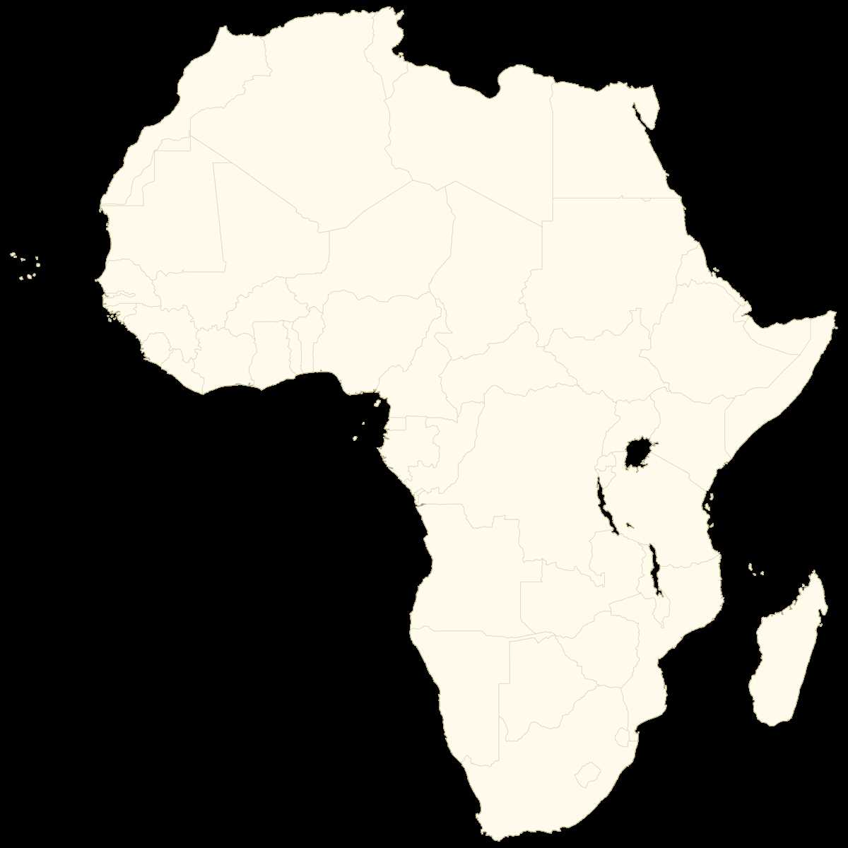 africa blank map printable