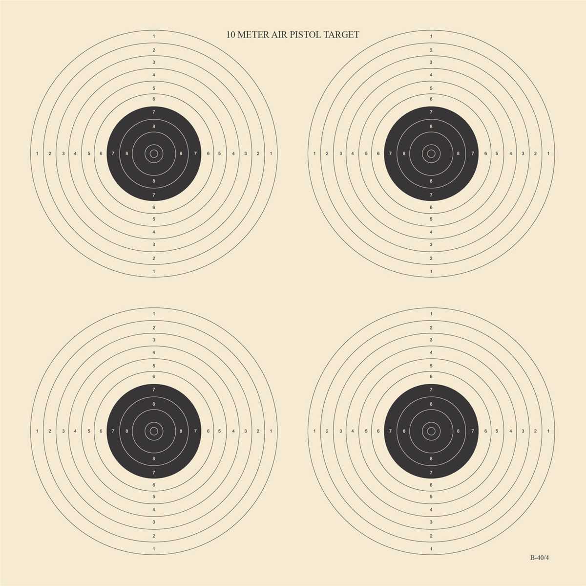 air pistol targets printable