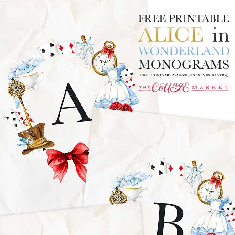 alice and wonderland free printables