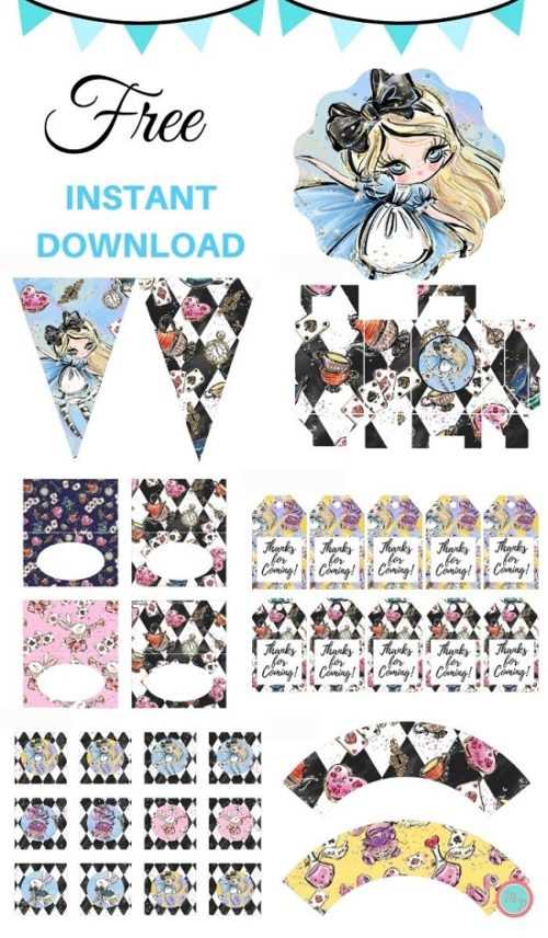 alice and wonderland printables alice and wonderland printables