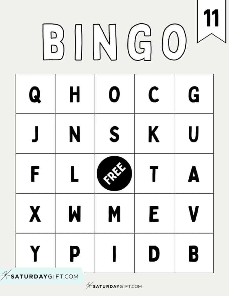 alphabet bingo printable