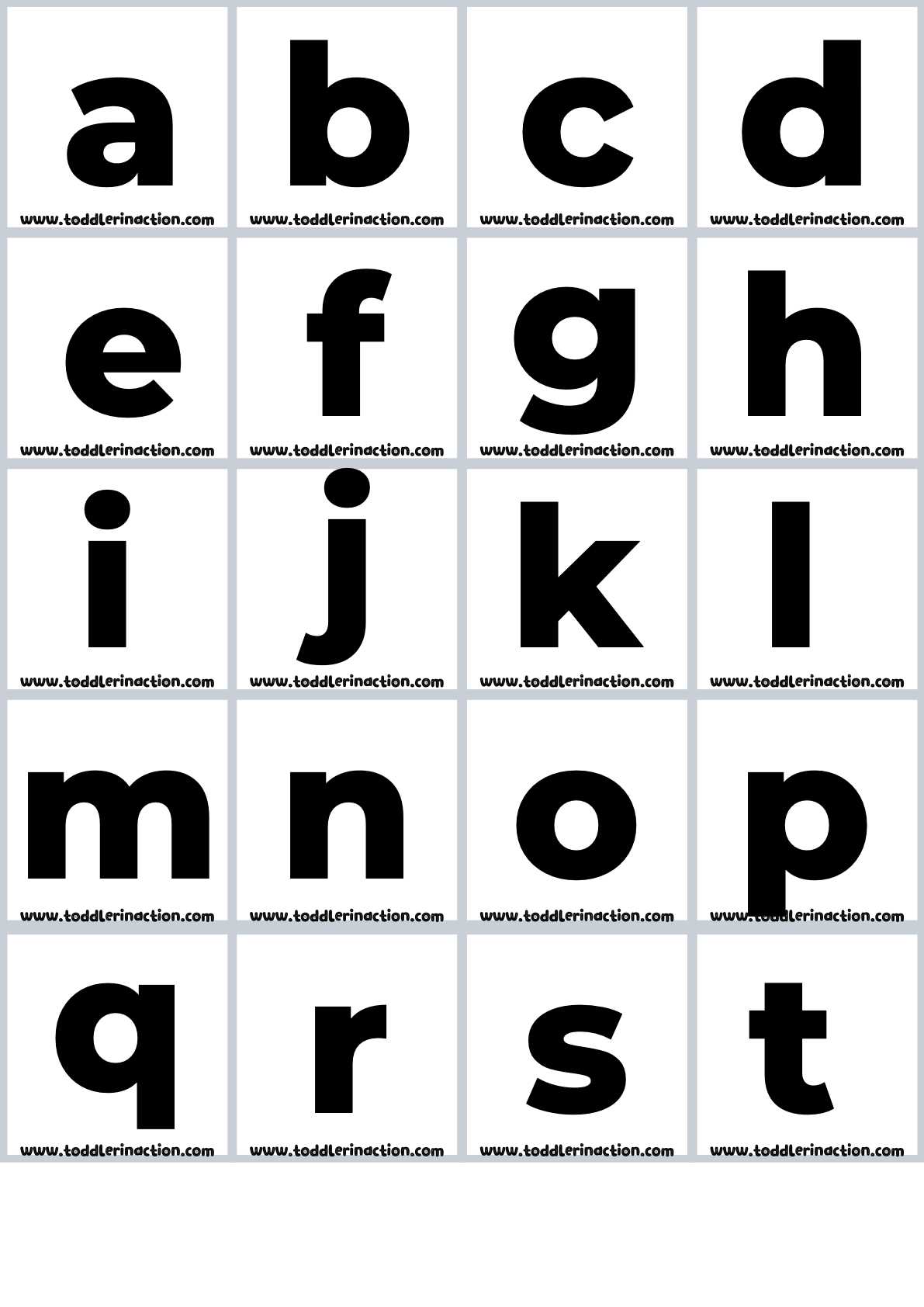 alphabet cards printables