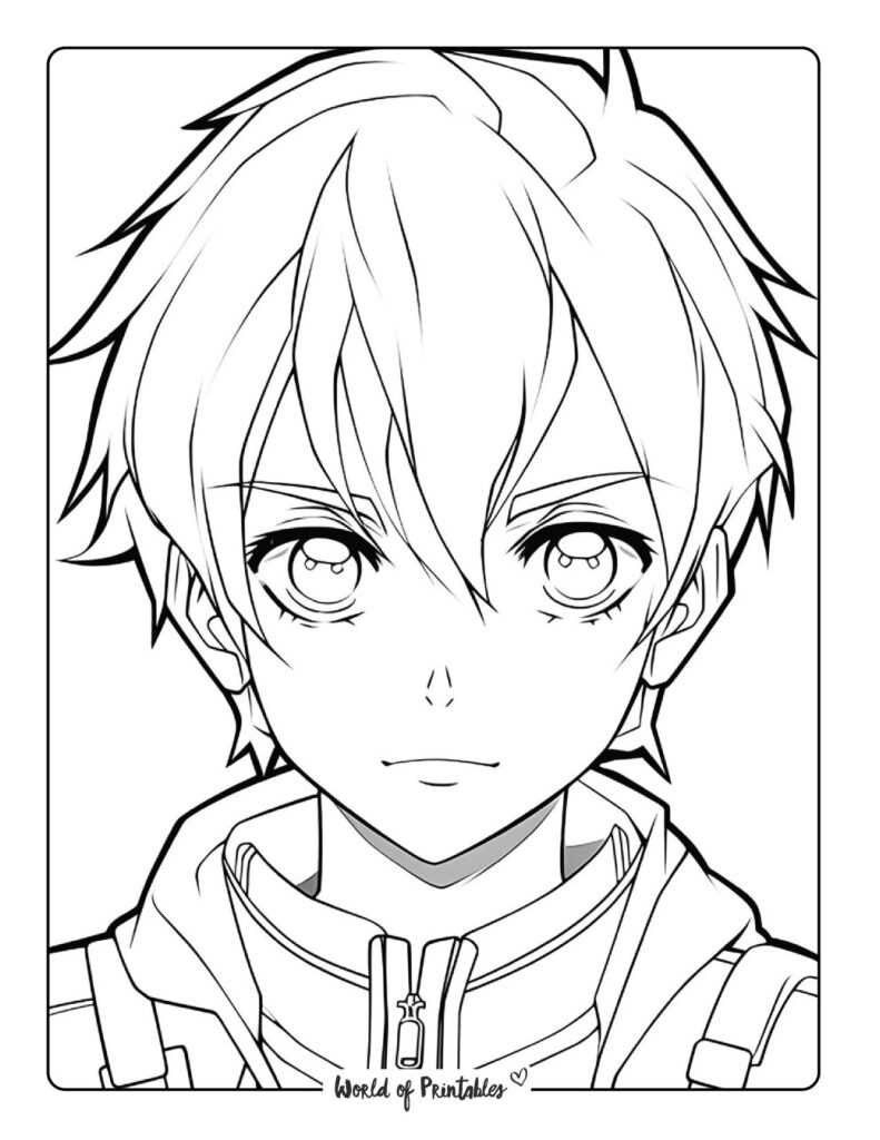 anime coloring pages printable
