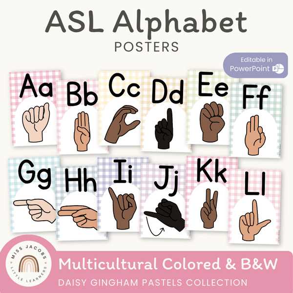 asl alphabet printable