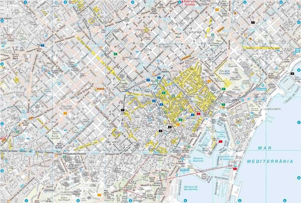 barcelona city map printable
