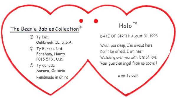 beanie baby ty tag printable