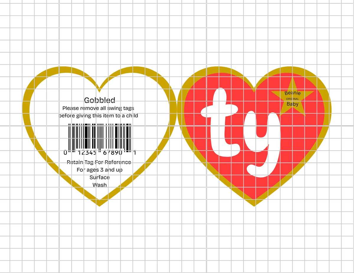 beanie baby ty tag printable