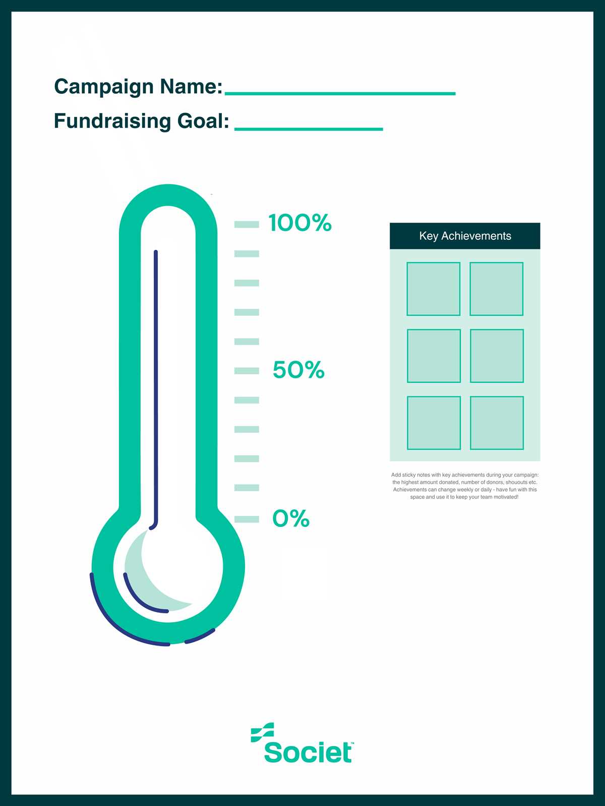 blank printable thermometer