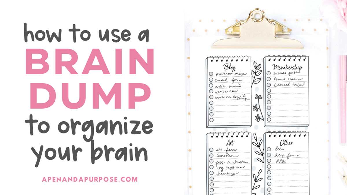 brain dump printable