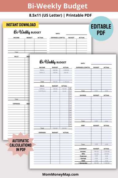 budget mom free printables