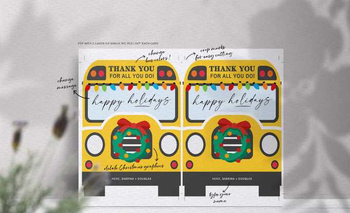 bus driver thank you card printable