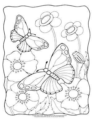 butterfly free printable coloring pages