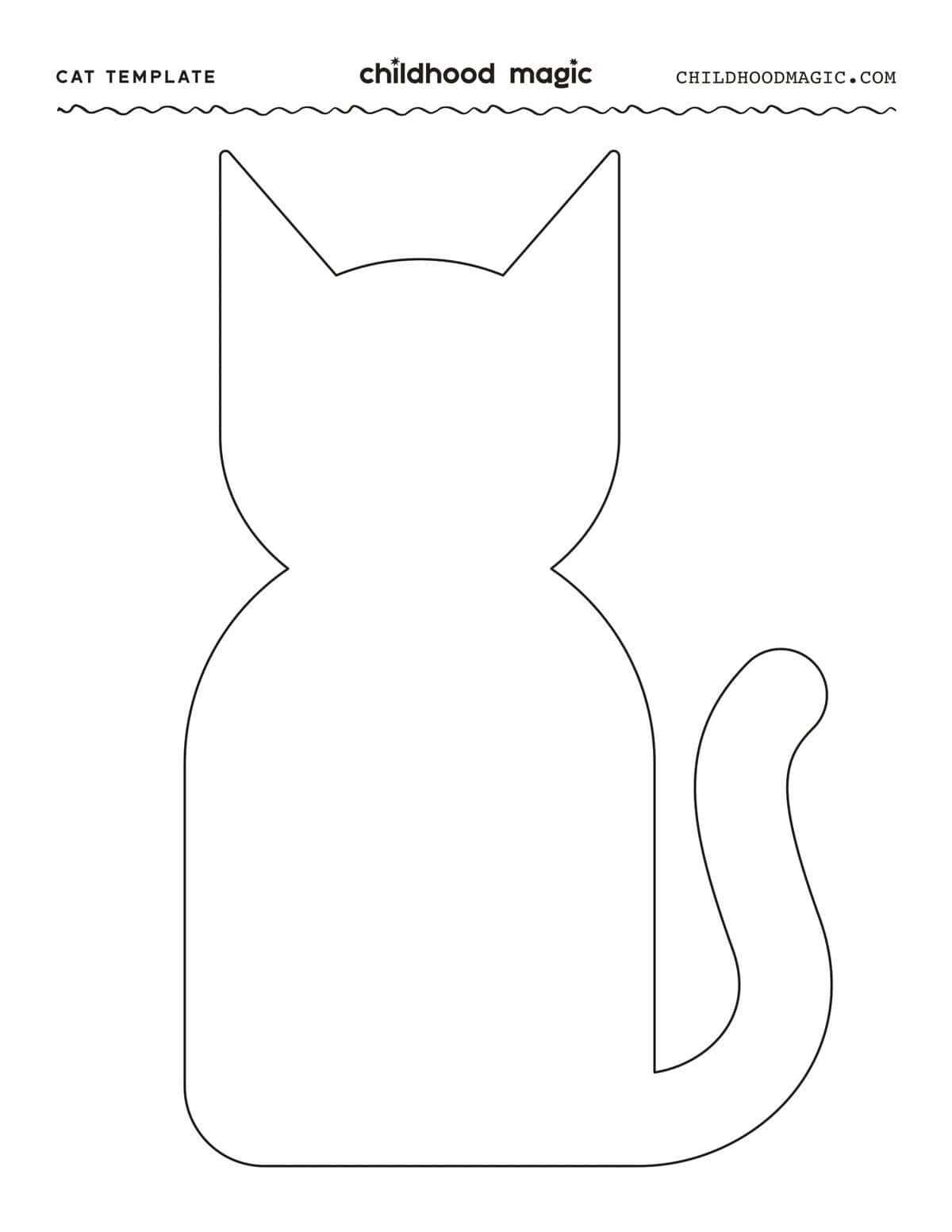 cat face stencil printable