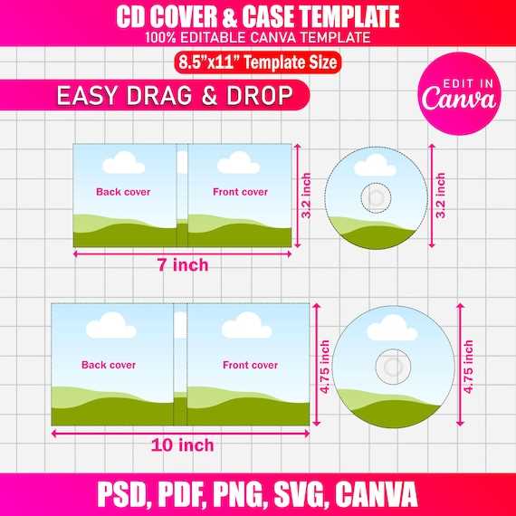 cd cover template printable