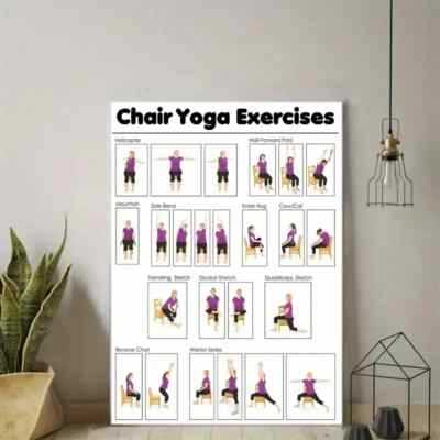chair yoga exercises for seniors printable