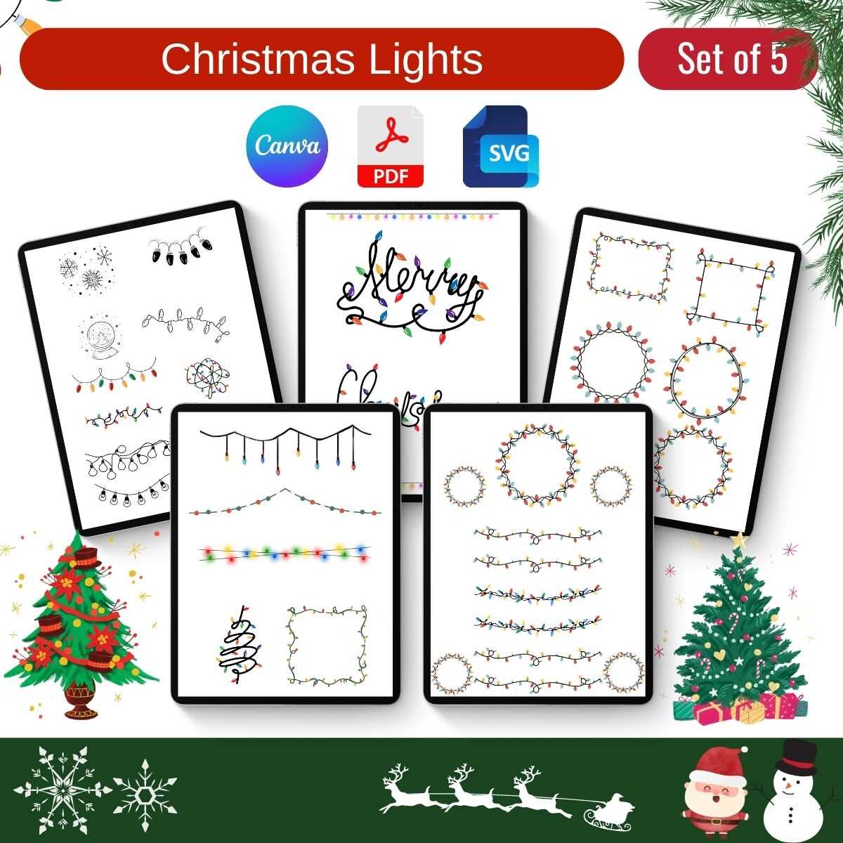 christmas lights printable template
