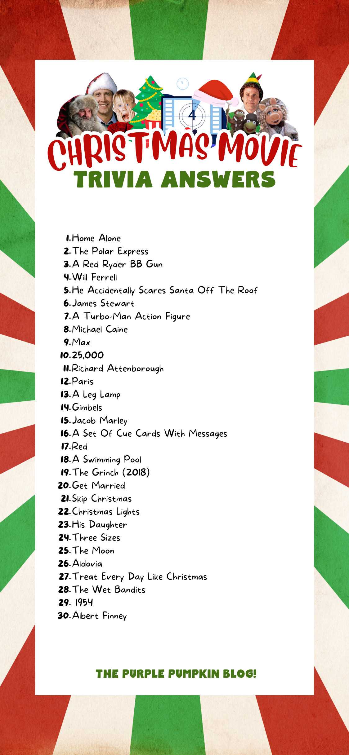 christmas movie trivia printable questions and answers