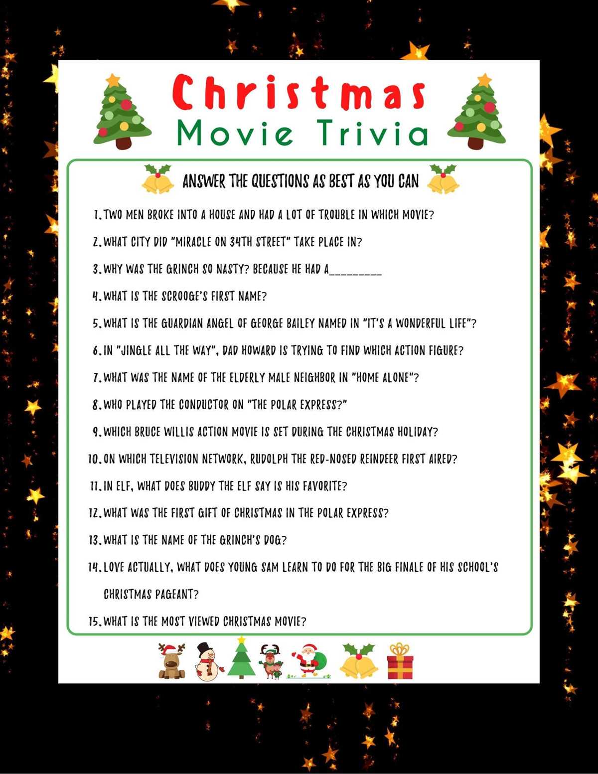 christmas movie trivia questions and answers printable