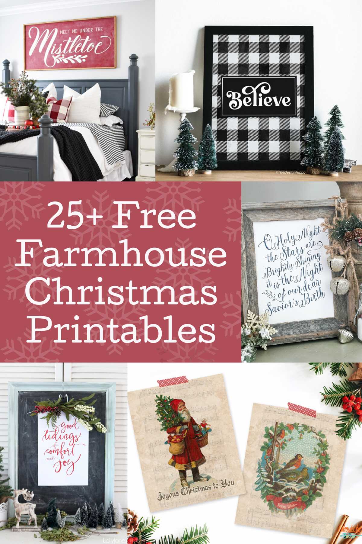 christmas printables wall art