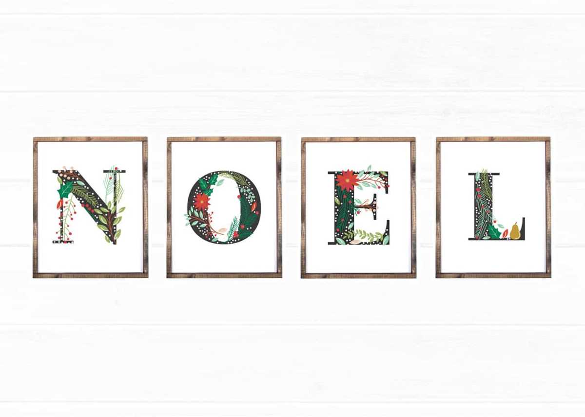christmas printables wall art