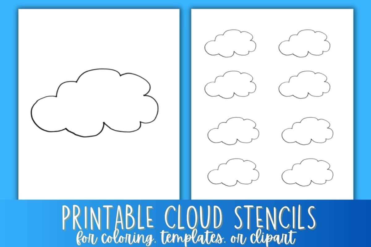 cloud printable template cloud printable template