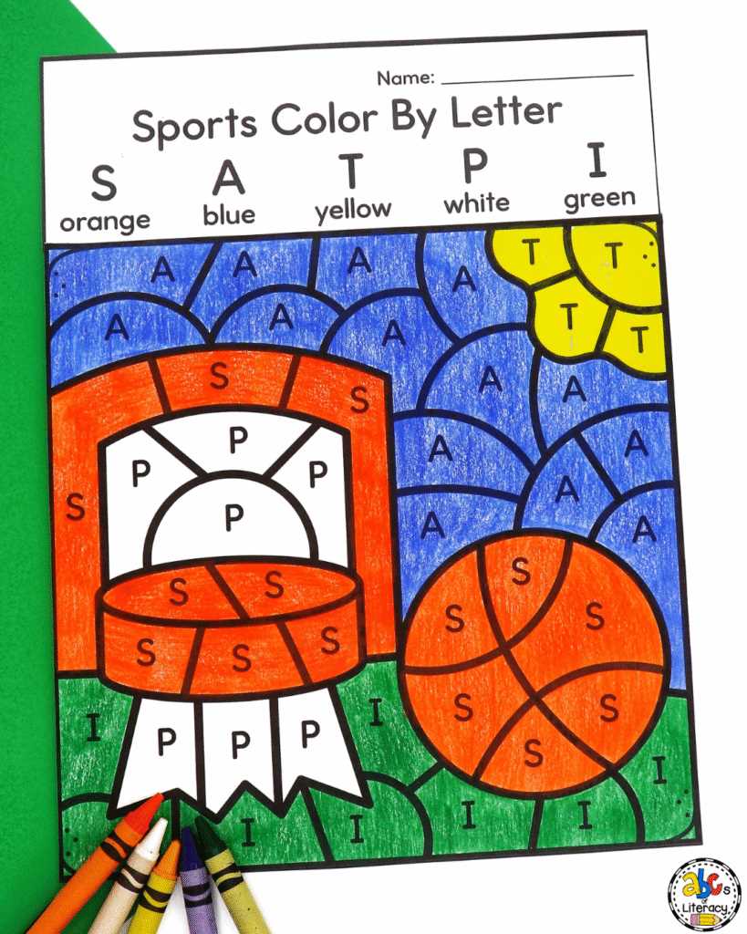color by letter printable