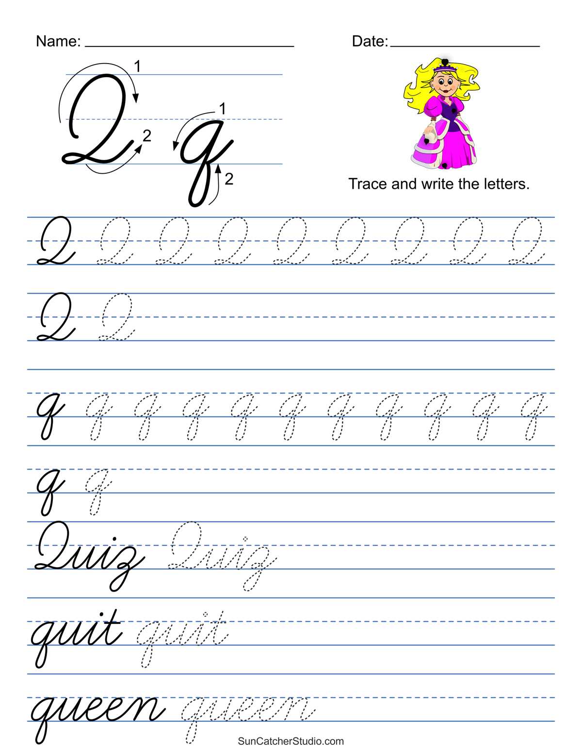 cursive alphabet chart printable free