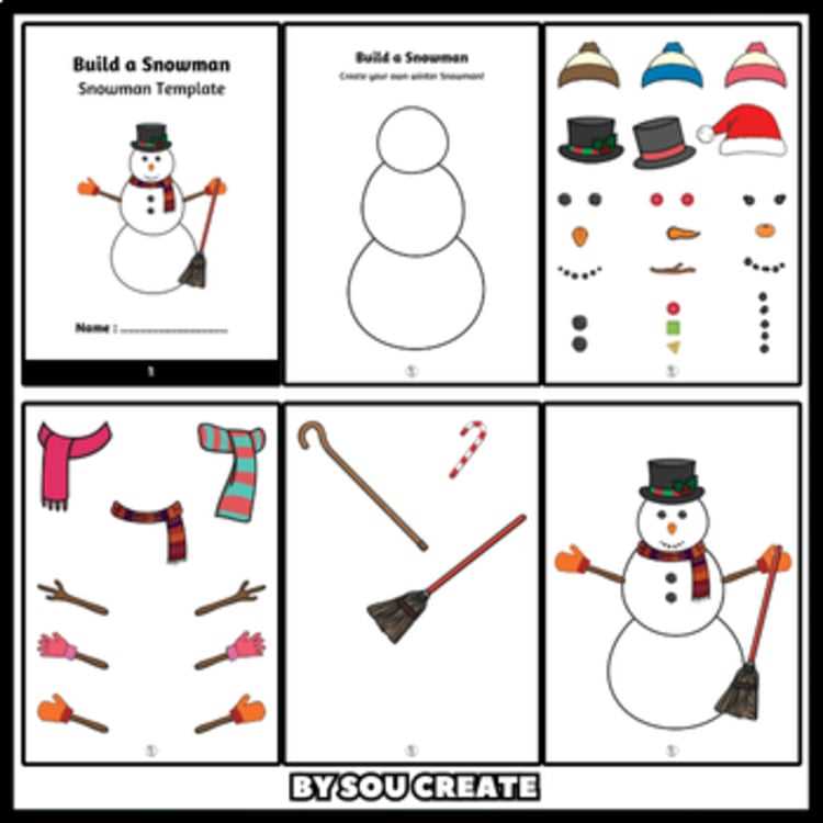 cut out build a snowman printable