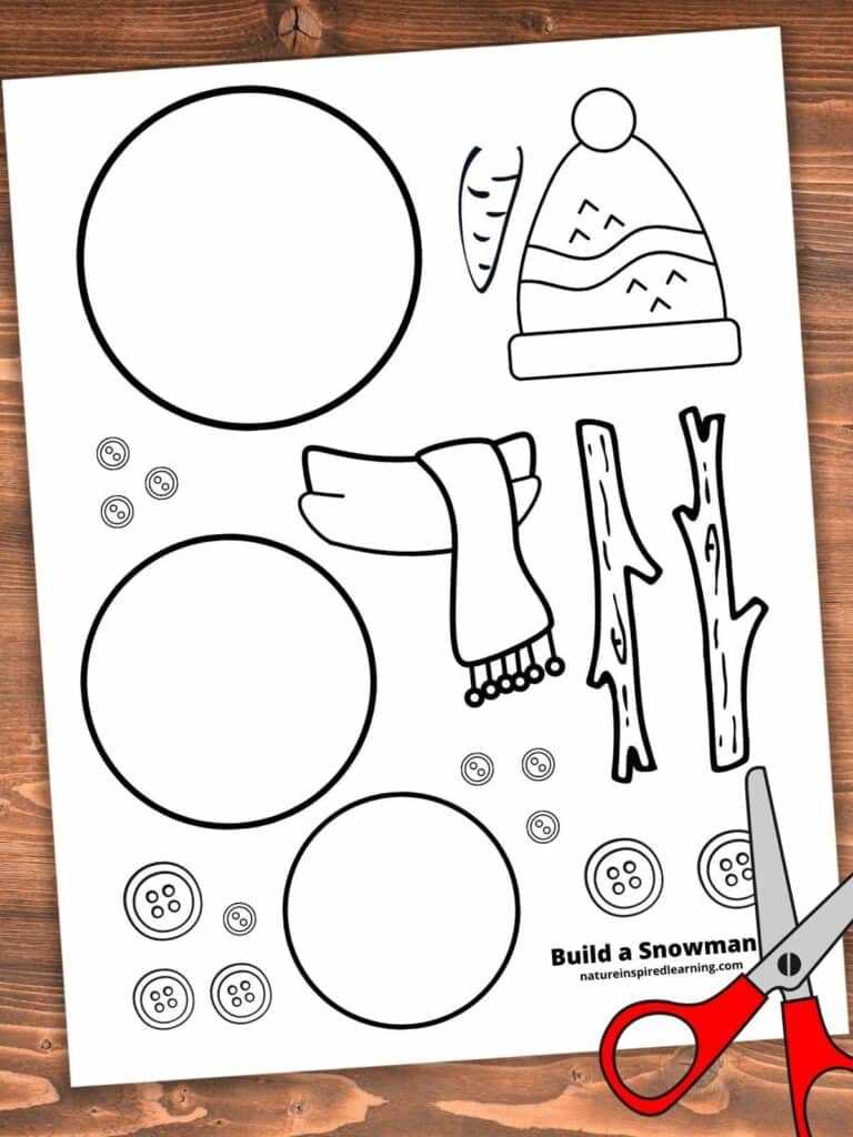 cut out build a snowman printable