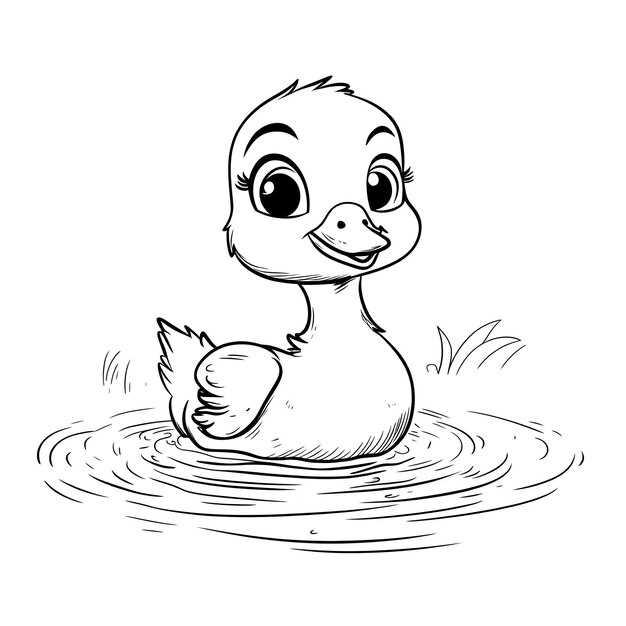 cute paper duck printable