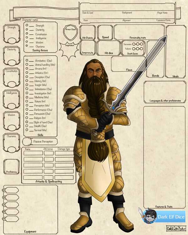 d&d 5e printable character sheet
