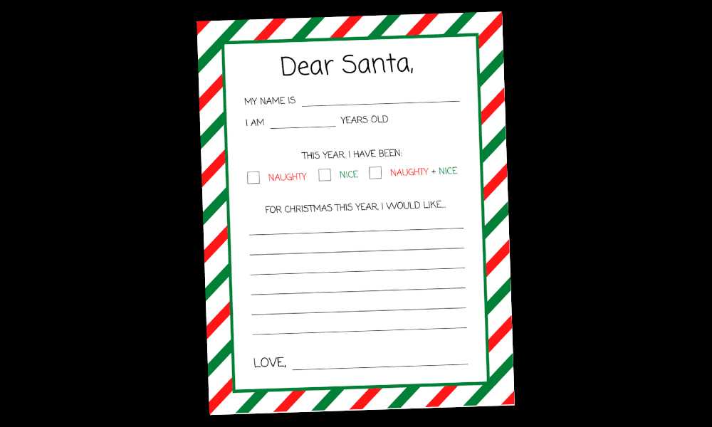 dear santa free printable