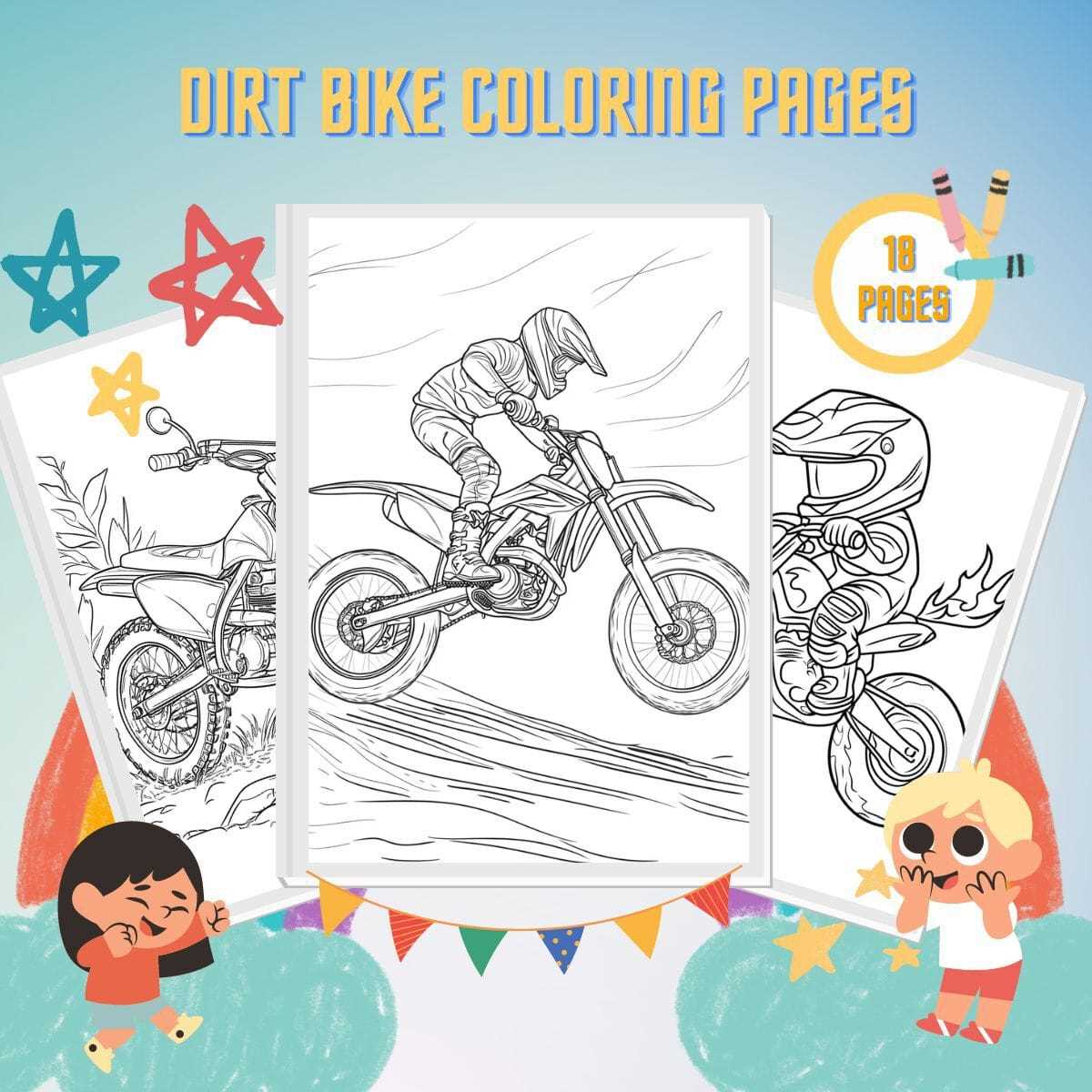 dirt bike coloring sheets printable