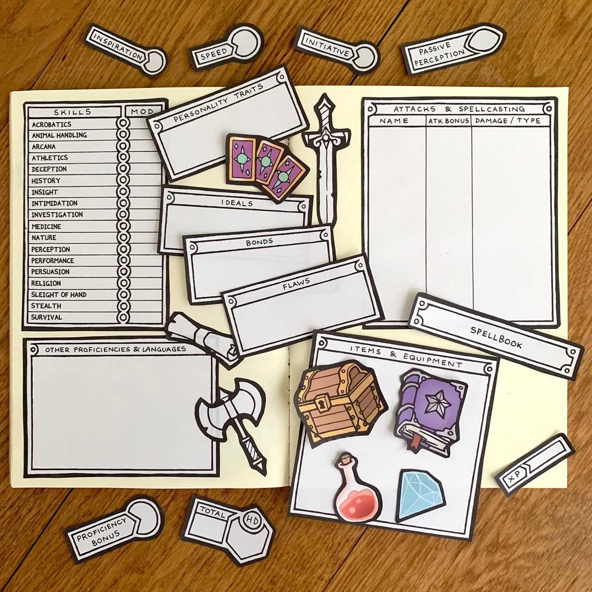 dnd 5e character sheets printable