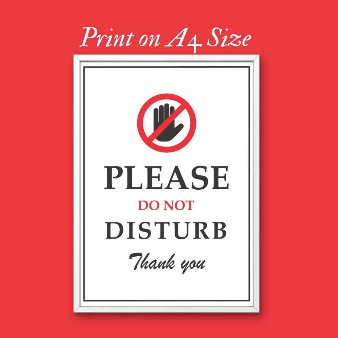 do not disturb door sign printable