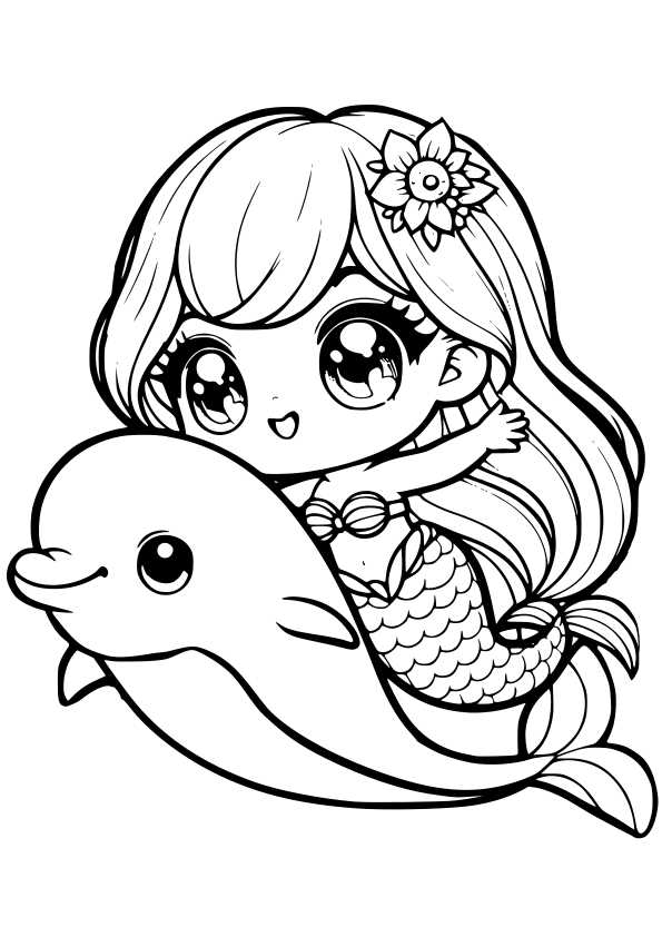 dolphin coloring page printable