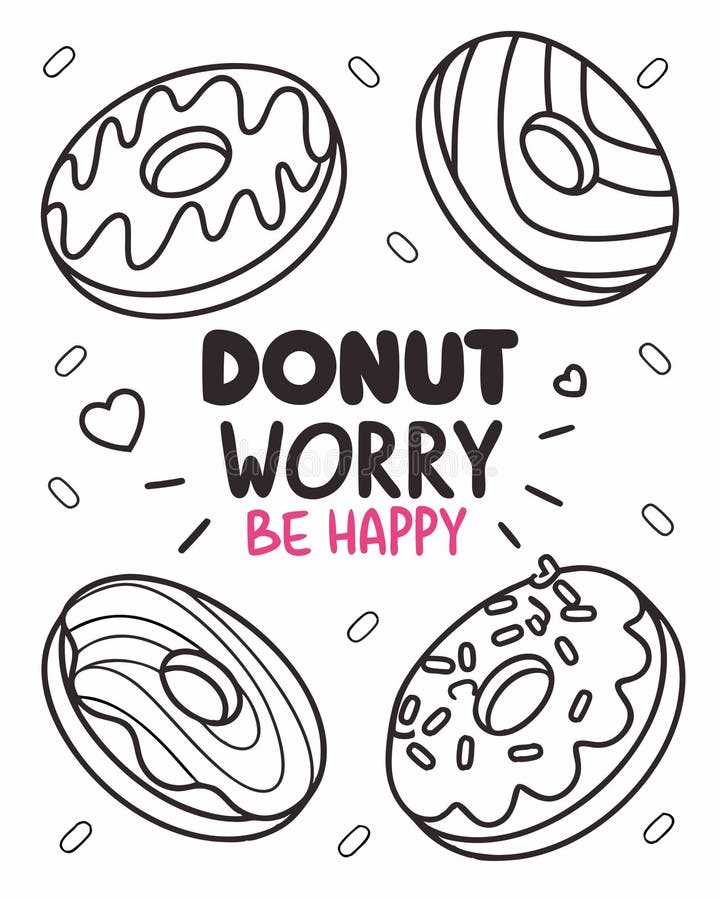 donut coloring pages printable
