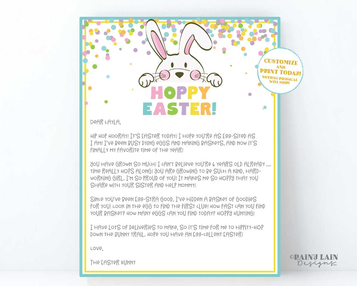 easter bunny note printable easter bunny note printable